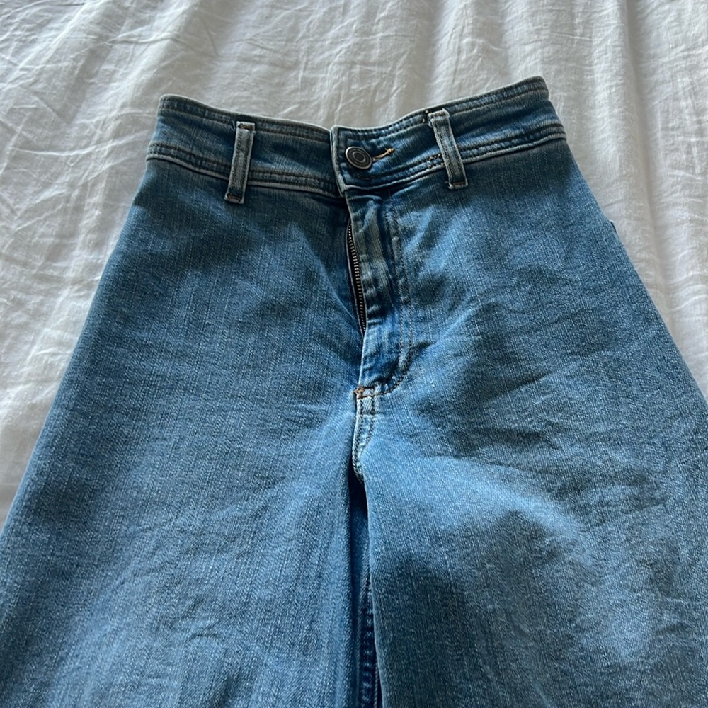 Zara high rise wide leg jeans size 0